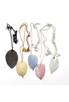DAINTY LEAF PENDANT - blue