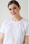 DAINTY LEAF PENDANT - gold