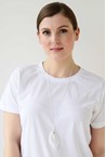 DAINTY LEAF PENDANT - silver