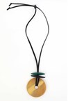 DISC NECKLACE - mustard
