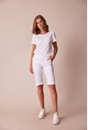 L.T.L. CUFFED SHORT - white
