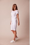 L.T.L. CUFFED SHORT - white