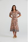 MADRAS DRESS - terracotta