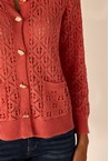 LIBERTY CARDI - coral