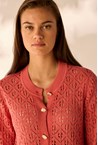 LIBERTY CARDI - coral
