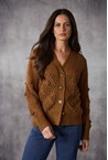 TRELLIS CARDI - spice