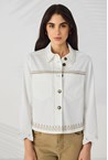 CROSS JACKET - ivory