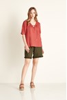 RUFFLE SHORT - safari