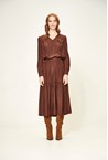 STRIKE SKIRT - chocolate