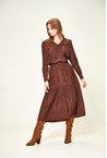 STRIKE SKIRT - chocolate