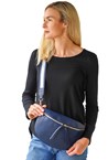 ZIP DETAIL BAG - navy