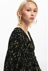 FLORAL PRINT BLOUSE - black
