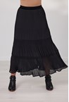 PLEATED SKIRT - black