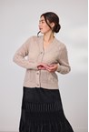 CABLE CARDIGAN - oyster