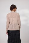 CABLE CARDIGAN - oyster