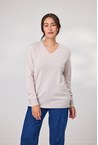 CARTER V NECK - oyster