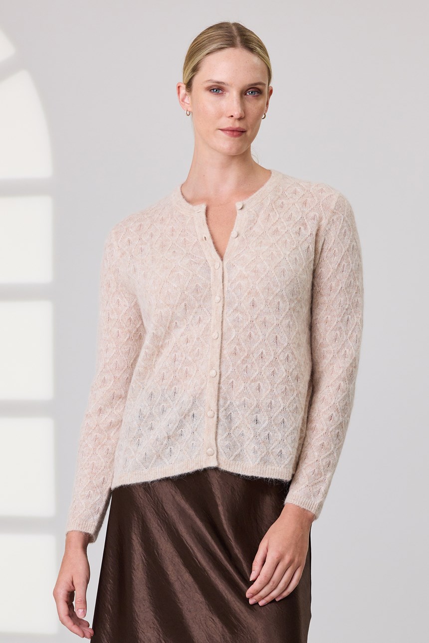POINTELLE CARDIGAN