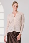 POINTELLE CARDIGAN - sand