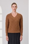 TEXTURED JUMPER - toffee