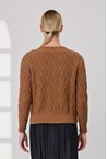 TEXTURED JUMPER - toffee
