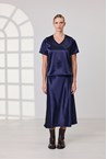 STELLA SATIN TOP - ink