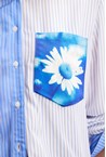 FLOWER PKT SHIRT - royal