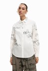 SCRIPT SHIRT - white
