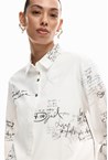 SCRIPT SHIRT - white