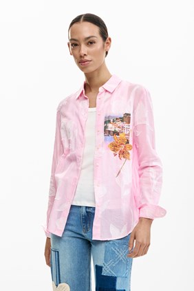 STRIPE FLOWER SHIRT
