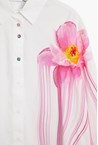 PINK FLOWER SHIRT - white
