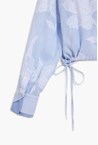 STRIPE FLOWER SHIRT - blues