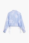 STRIPE FLOWER SHIRT - blues