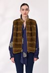 DESIRE FUR VEST - gold