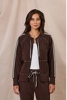 ORIGIN ZIP FRONT SWEATSHIRT - cocoa