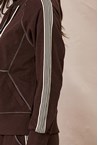 ORIGIN ZIP FRONT SWEATSHIRT - cocoa