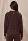 ORIGIN ZIP FRONT SWEATSHIRT - cocoa