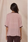 SILHOUETTE WOVEN TEE - blush