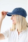 WASHED COTTON CAP - navy