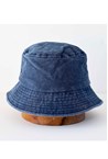 WASHED BUCKET HAT - navy