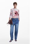 PRINTED KNIT SWEATER - print