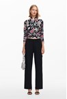 FLORAL SWEATER - black