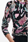 FLORAL SWEATER - black