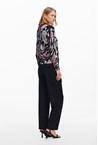 FLORAL SWEATER - black