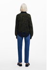ARTY PRINT SWEATER - khaki