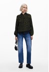 ARTY PRINT SWEATER - khaki