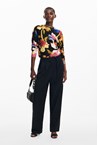 ART FLOWER SWEATER - black
