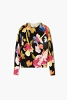 ART FLOWER SWEATER - black