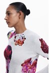 FLORAL SWEATER - grey