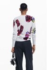FLORAL SWEATER - grey