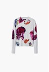FLORAL SWEATER - grey